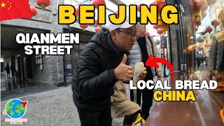 🇨🇳 BEIJING Ancient Street: Qianmen Street | 3rd Day in CHINA | Street Food #travelvlog #beijing