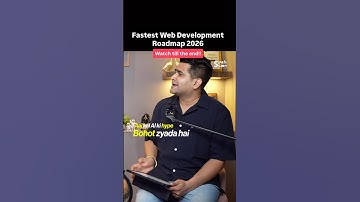 Fastest Web Development Roadmap 2026 - Must Watch 🔥💯 #shorts #jobs
