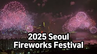 Seoul Fireworks Festival 2025 lighting up the night sky 🎇 A breathtaking scene by the Han River!!