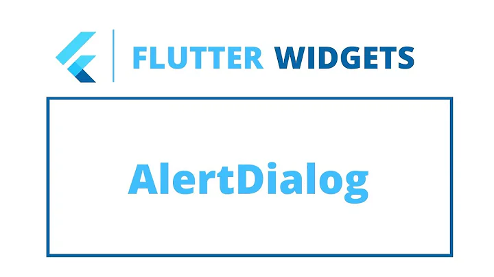 Flutter Widgets | AlertDialog