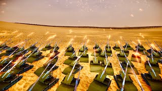 SELF PROPELLED ARTILLERY GUNS VS 2,000,000 TROLLS & ORCS BATTLE SIMULATOR 2 UEBS2 screenshot 2
