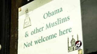 Store sign — ‘Obama and other Muslims not welcome here