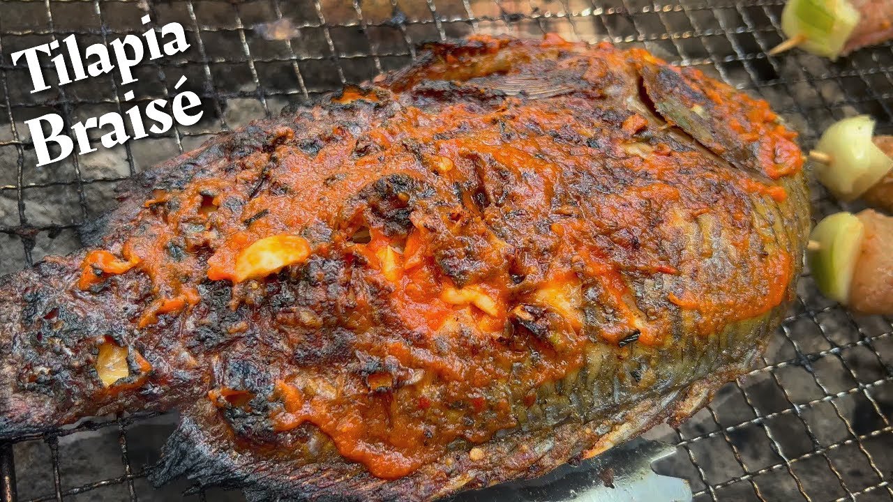 POISSON TILAPIA BRAISÉ AU BARBECUE recette pub (épice poisson) YouTube