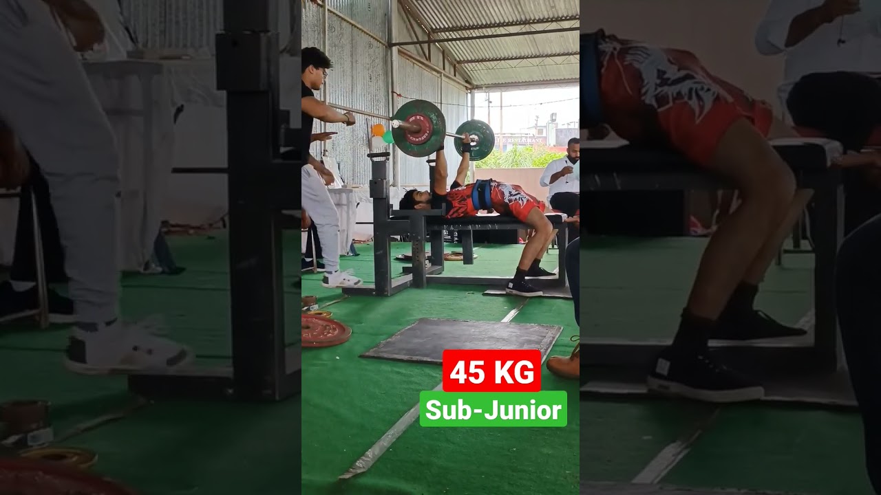 Bench Press 45 KG🔥 53 kg Body weight Sub-Junior 