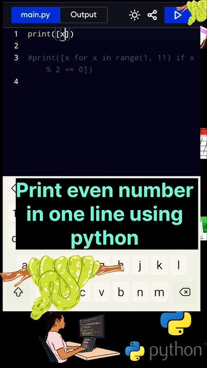 Print Even number in one line using python language #python #code # ...