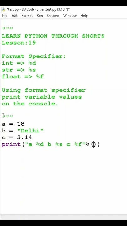 format specifier in python #shorts #python #coding #pythontricks # ...