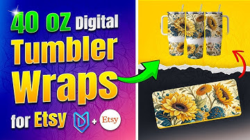 How To Make Seamless 40oz Tumbler Wraps For Etsy | Step By Step With MyDesigns