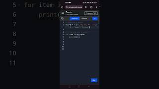 Python programming : for loop