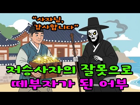 저승사자의 잘못으로 떼부자가 된 어부   #민담 #설화 #야담 #어른들의옛날이야기 #야사 #잠잘때듣는이야기