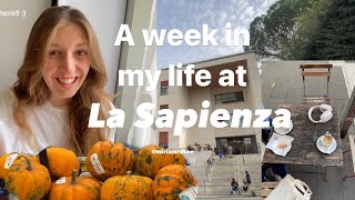 A week in my life in Italy studying at La Sapienza (University of Rome) 🇮🇹 | Fall semester 🍂