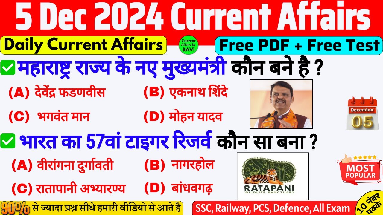 5 December 2024 Current Affairs | Current Affairs Today | SSC, NTPC ...