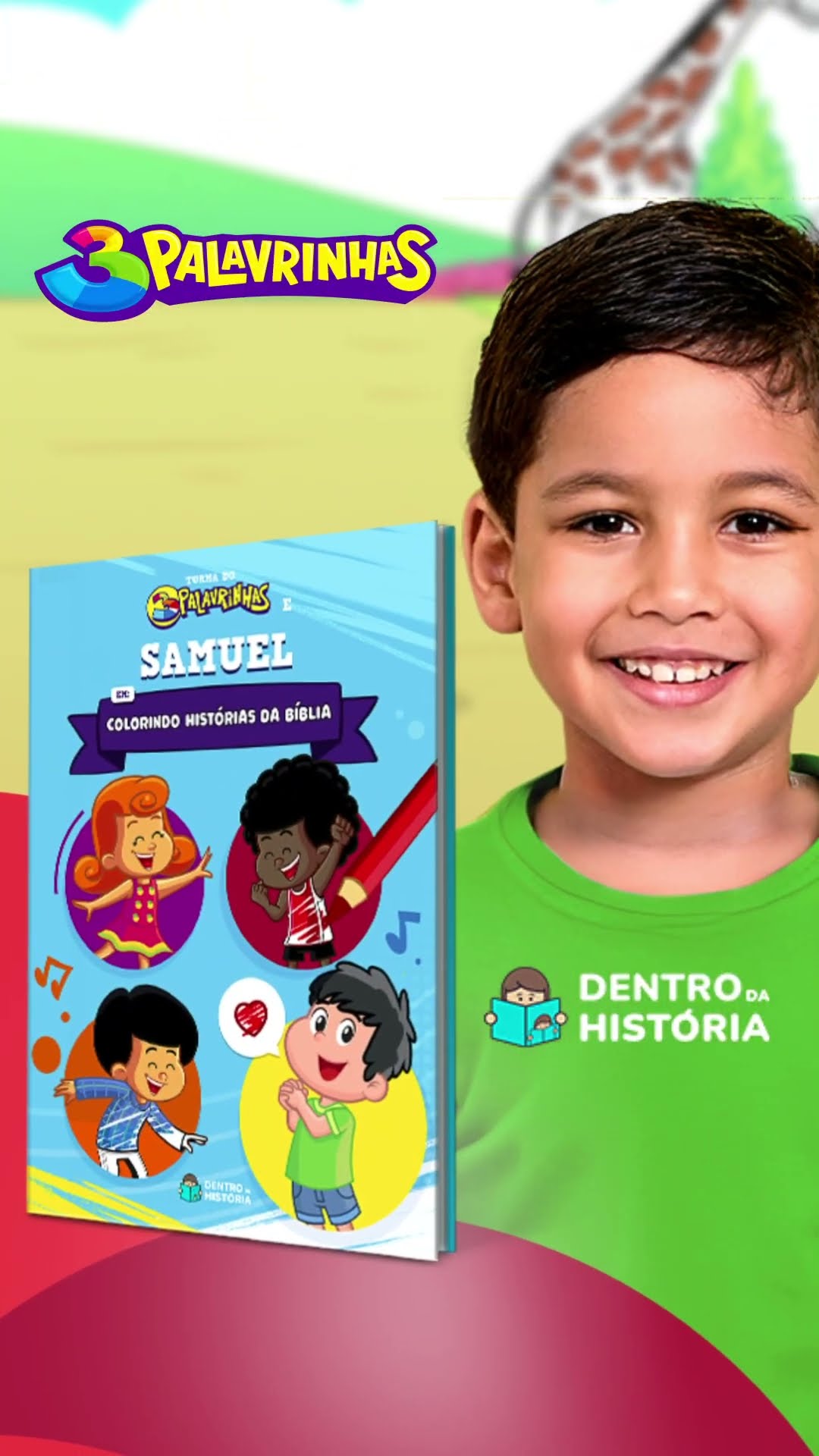 Deixe seu pequeno aprender e brincar com livros personalizados do 3 Palavrinhas! Link na descrição.