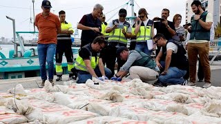 Spanish police seize 7.5 tonnes of cocaine hidden in frozen tuna fish