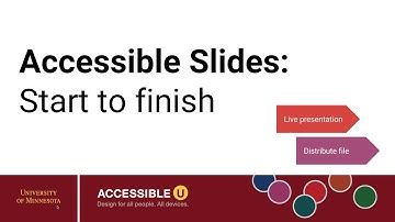Accessible Slide Presentations: Start to Finish
