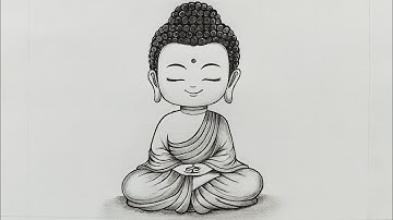 Easy Buddha Drawing | How to draw Buddha step by step | pencil drawing for beginners.