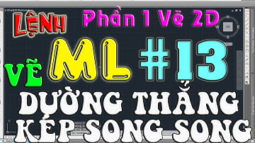 Autocad p1v2 #13. Lệnh MLINE vẽ Các Đường thẳng kép Song song - Khánh Tôm