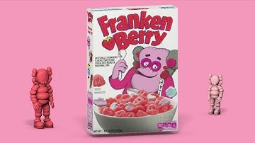 Cinema 4D - KAWS Monsters Franken Berry Cereal Box