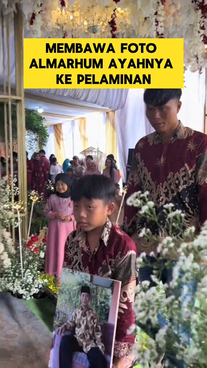 momen sedih ketika adik pengantin wanita membawa foto almarhum ayah ‼️‼️ #sedih #ayah #nikah #adik