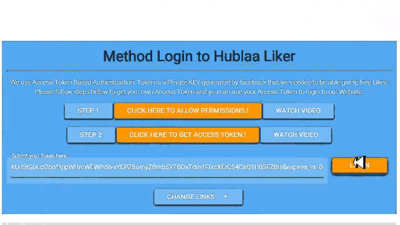 Дебуг токен. Password based authentication. Generate New. Changed link. Get your access