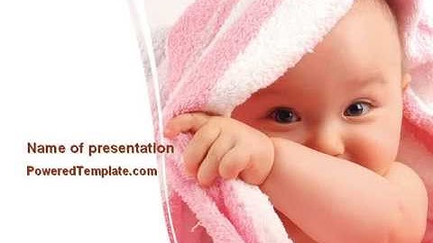 Little Baby Happy Face PowerPoint Template by PoweredTemplate.com