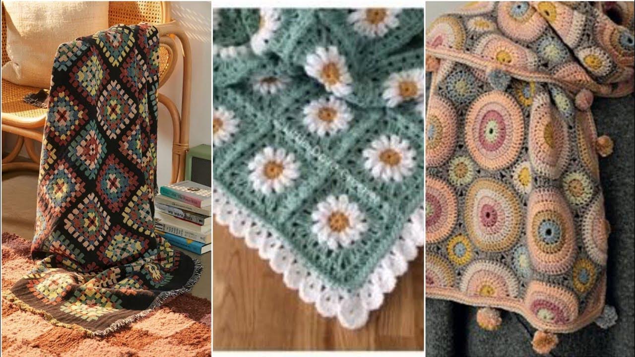 TRENDY FREE CROCHET BLANKET PATTERN YouTube