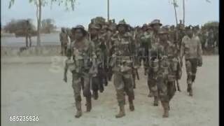 Mugabe, Nkomo & Machel Watch Patriotic Front Guerrillas Train |  Zimbabwean National Army | Aug.1980