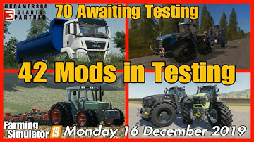 Mods in Testing list fs19 Mod hub Update farming simulator 19