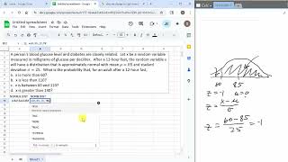 Normal Distribution Word Problems - GOOGLE SHEETS