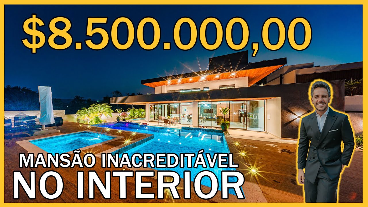 MANSÃO DE R$8.500.000.00 NO INTERIOR DE SÃO PAULO -CASA DOS SONHOS - MELHOR CUSTO BENEFICIO DO CANAL