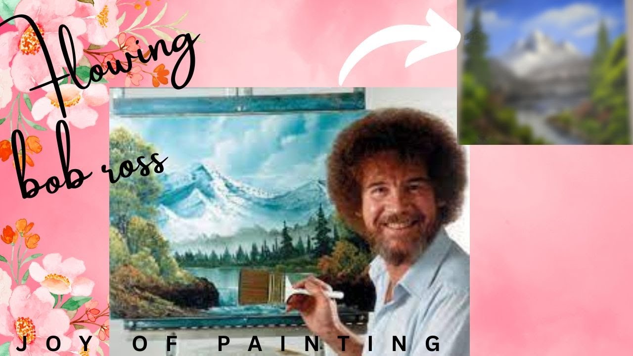 following a bob ross painting tutorial for the first time 🌄 |The Joy of ...