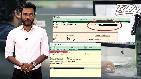 Part Numbers  in Tally.ERP9 I Vedanta Educational Academy
