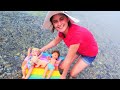 Deniz ve havuz oyunları! Ayşe, bebek Gül ve Loli ile eğlenceli videolar