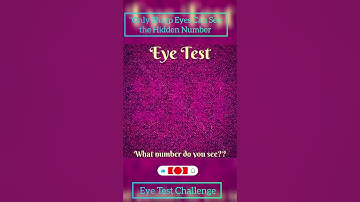 Only Sharp Eyes Can See the Hidden Number! | Eye Test Challenges l #edit #challenge #shorts