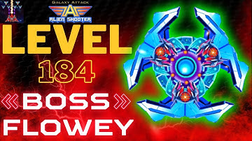 Galaxy Attack Alien Shooter Level 184 | BOSS 46 Flowey | ZAMBARIO GAMERS