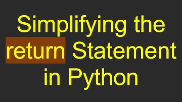 Simplifying the return Statement in Python