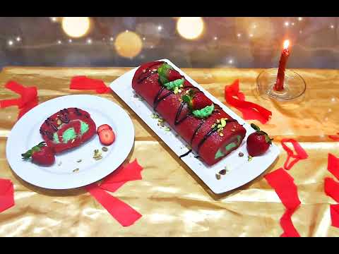 هنعمل سويسرول الريد فيلفت الكداب للكريسماس من بواقى الكيك اللى نشفت او ماارتفاعتش والنتيجة روعه