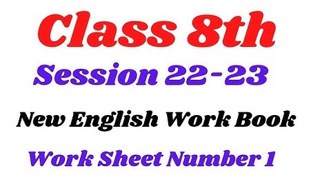 Work Sheet Number 1ll Value of Moneyll New English Work book ll Class 8th ll session 2022-23 ll pseb