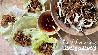 Delicious crunchy chicken lettuce wraps