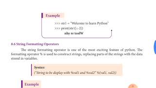 Chapter 8 String Formatting Operators
