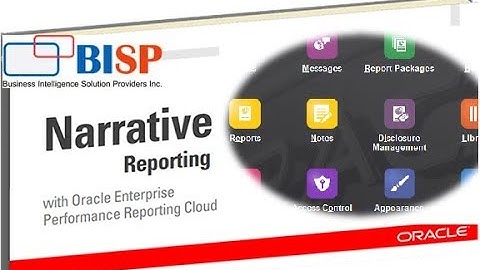 Oracle Narrative Reporting | Narrative Reporting | EPBCS Narrative Reporting