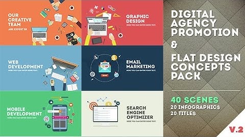 After Effects Template : Digital Agency Promotion - Flat Design Concepts