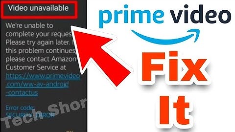How To Fix Video Unavailable Error Problem Solve || Amazon Prime Video