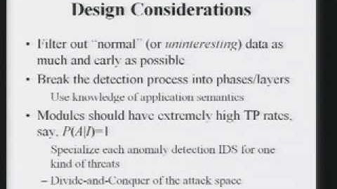 CERIAS Security: Architectural Considerations for Anomaly Detection 2/5