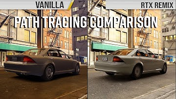 GTA IV Path Tracing Comparison #gta #gtaiv #gta4 | RTX Remix