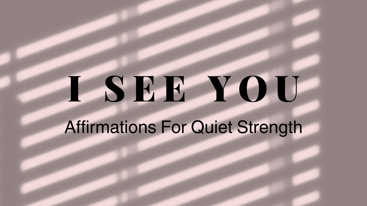 I See You ✨A Gentle Reminder to Stay Focused & Positive 