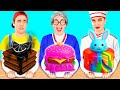 Reto De Cocina Yo vs Abuela | Recetas Culinarias Increíbles de Fun Fun Challenge