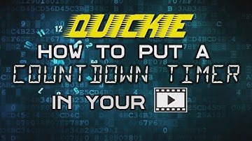Lo Knows Quickie: How to put a COUNTDOWN TIMER in your video -Tutorial