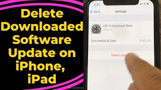 How to Uninstall Downloaded Software Update on iPhone, iPad (iOS 16.2) screenshot 4