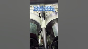 Two-axis stainless steel thread rolling#thread#threadrollingmachine#machine#threadrollingwheel