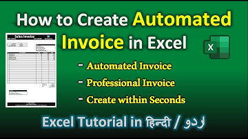 How to create an automated invoice in Excel - Excel Invoice in Hindi / Urdu